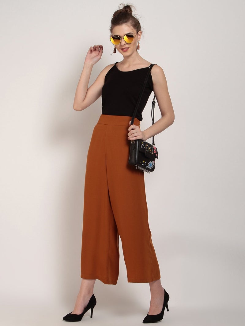 rare Women's Regular Fit Cropped Pants (EP2955A_Maroon_Medium) - Image 2