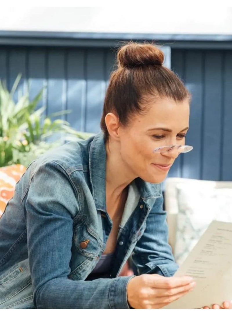 ThinOptics unisex-adult Reading Glasses + Black Universal Pod Case | Clear Frames, 2.00 Strength Readers Clear Frames / Black Case, 44 mm - Image 1