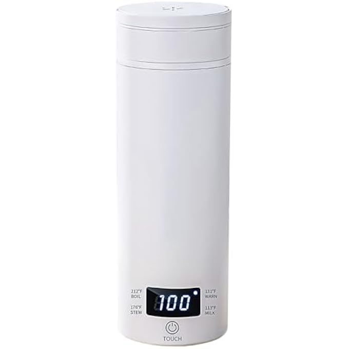 rayihni Hatah Electric Portable Kettle For Travel Small 304 Stainless Steel Travel Kettle 500Ml Auto ShutOff  AntiDry Burning Mini Kettle Portable Water Boiler - Image 1