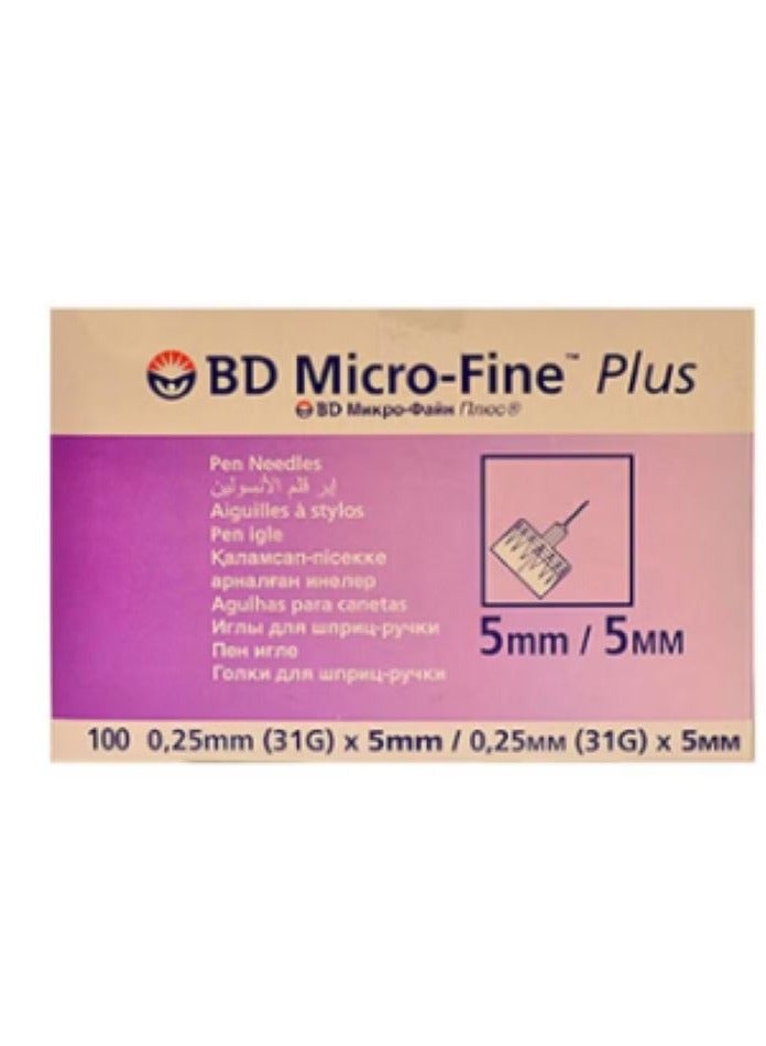 Bd Microfine Needle For Insulin Pen 31Gx5Mm 100'S