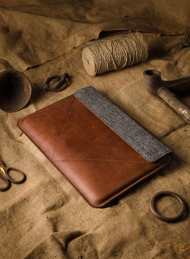 Dipelle Di Pelle™ Ultra Slim Laptop Sleeve 13 Inch, PU Leather & Felt, Magnetic Closure, Fits MacBook Pro/Air 13, iPad Pro 12.9, Surface Pro – Stylish & Durable - Image 1