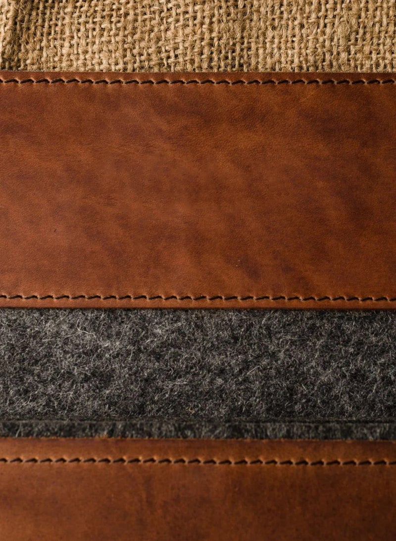 Dipelle Di Pelle™ Ultra Slim Laptop Sleeve 13 Inch, PU Leather & Felt, Magnetic Closure, Fits MacBook Pro/Air 13, iPad Pro 12.9, Surface Pro – Stylish & Durable - Image 5