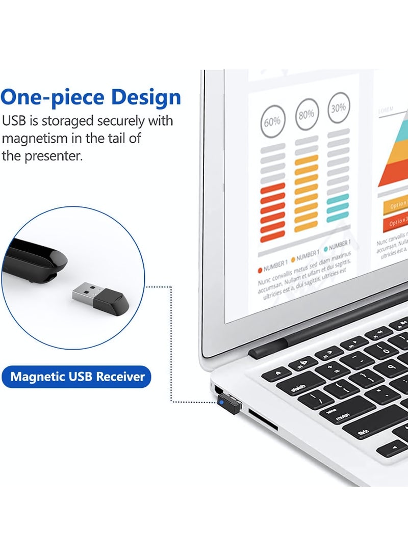 2.4Ghz Wireless Presenter, Flip Pen with Presentation Pointers, Rechargeable PowerPoint Presentation Clicker for Windows and Mac, Remote Control for Slideshows, Keynote and More - Image 4