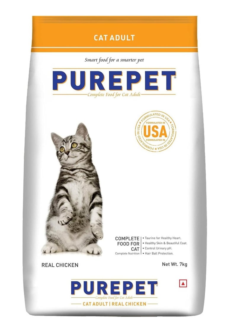 Purepet Adult Dry Cat Food, Real Chicken, 3 Kg | Complete & Balanced Nutrition, Taurine For Healthy Heart, Controls Urinary pH, Healthy Skin & Coat - pzsku/Z7D336D177344076BF1A5Z/45/_/1740665960/9c0e3219-4197-42d7-9c41-cc0db85ea34a