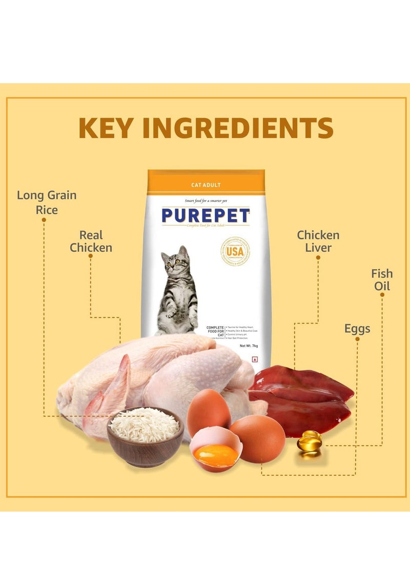 Purepet Adult Dry Cat Food, Real Chicken, 3 Kg | Complete & Balanced Nutrition, Taurine For Healthy Heart, Controls Urinary pH, Healthy Skin & Coat - pzsku/Z7D336D177344076BF1A5Z/45/_/1740666283/b44f2f48-8bd5-45db-b999-3fc7f2d06c4e