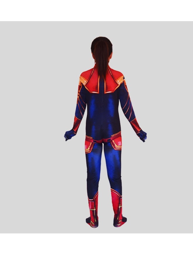 Captain Marvel Cosplay Adult Tight Body Suit For The Marvel Avengers Children's Role-play Fashion Show - Image 4