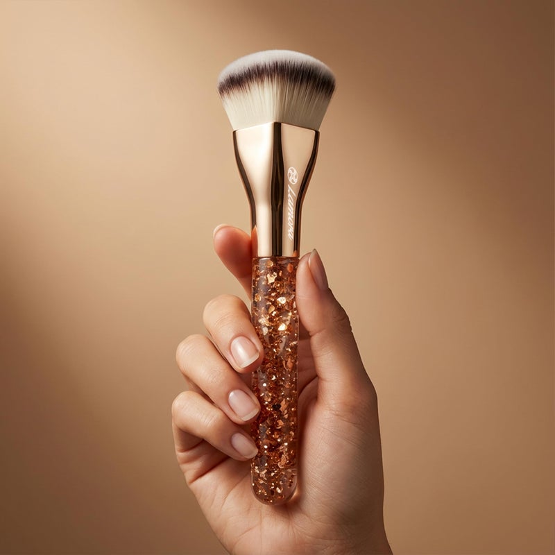 Lamora Blending Liquid Makeup Foundation Brush - Kabuki Contour Brush, Face Stippling Brush With Pro Quality Synthetic Dense Bristles For Buffing Mineral Cream, Powder, Blush - Image 2