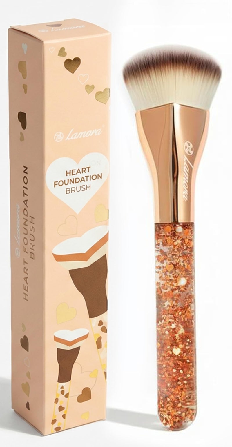 Lamora Blending Liquid Makeup Foundation Brush - Kabuki Contour Brush, Face Stippling Brush With Pro Quality Synthetic Dense Bristles For Buffing Mineral Cream, Powder, Blush - Image 1