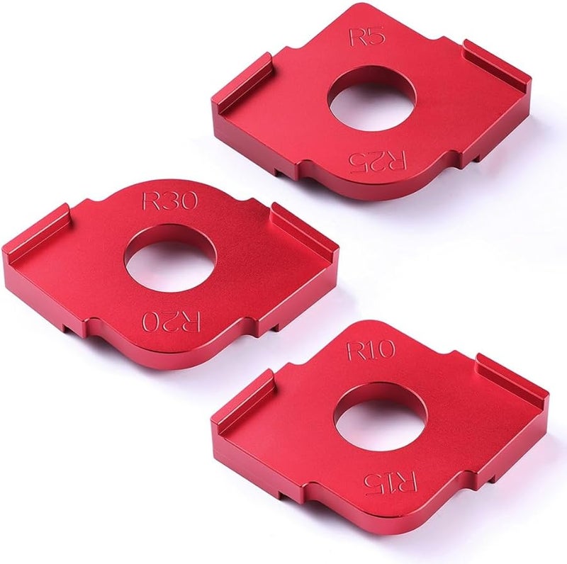 Aluminium Alloy 3 Piece Radius Router Templates Jig for R5 to R30 Corner Woodworking - Image 3