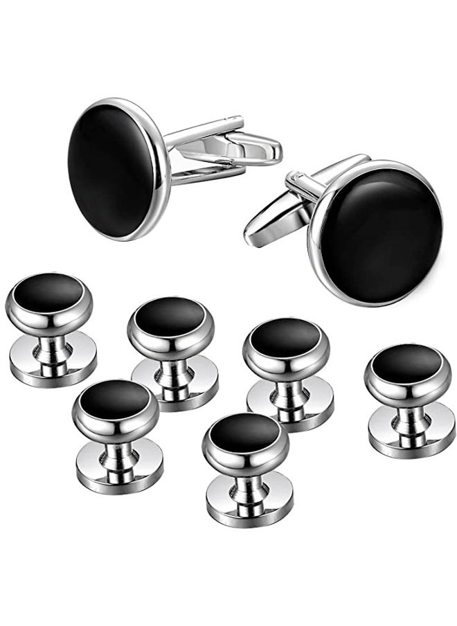 8pcs Cufflink for Men with Tuxedo Shirt Studs Set Tuxedo Shirt Cuff Links Silver - pzsku/Z7D338593872D3F5039D8Z/45/_/1720843920/e892b6ea-2e48-4842-8952-eb11d1ffed5f