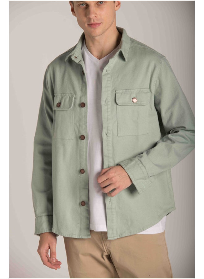 Marco Bergamo PATCH POCKETS PLAIN OVERSHIRT  - Image 2