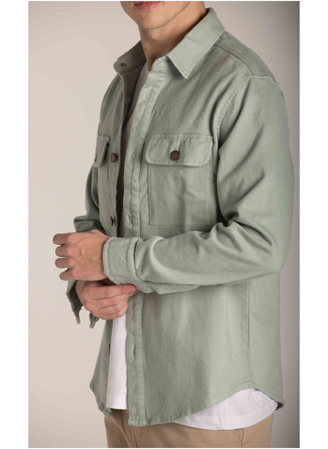 Marco Bergamo PATCH POCKETS PLAIN OVERSHIRT  - Image 3
