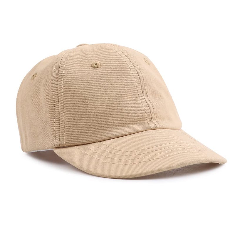 Plain Toddler Baseball Hat Unisex Cotton Kids Trucker Hat Adjustable Baby Boys Sun Caps Girls Baseball Cap 15Y 48cm13Y Khaki