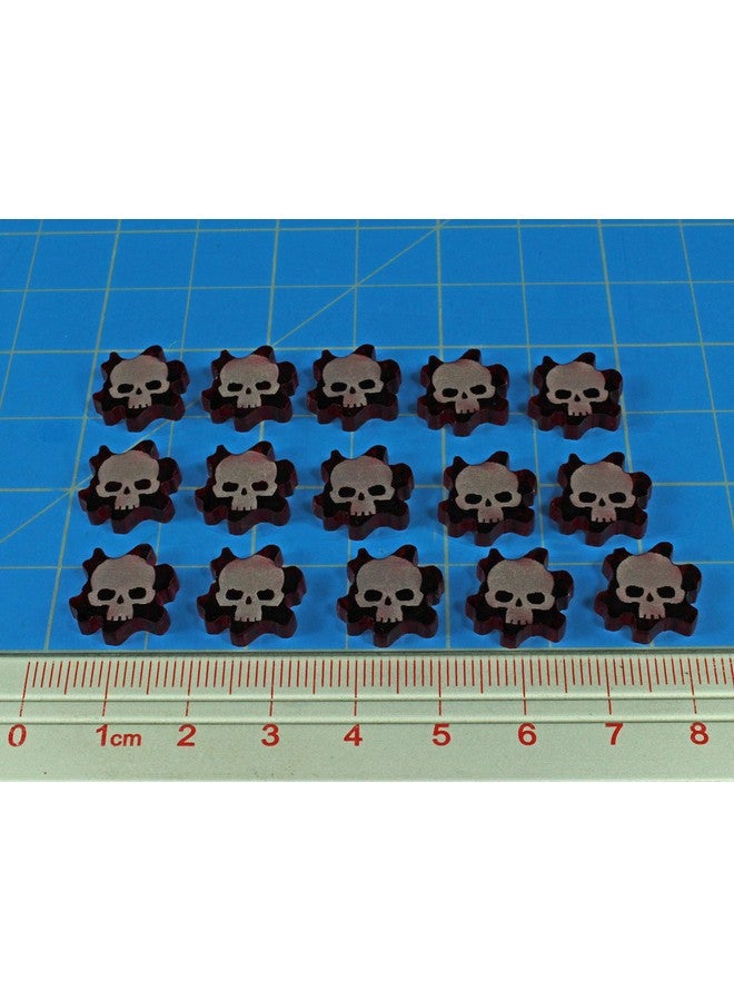 LITKO Flesh Wound Tokens Compatible with Warhammer: Kill Team, Translucent Red (15) - Image 3