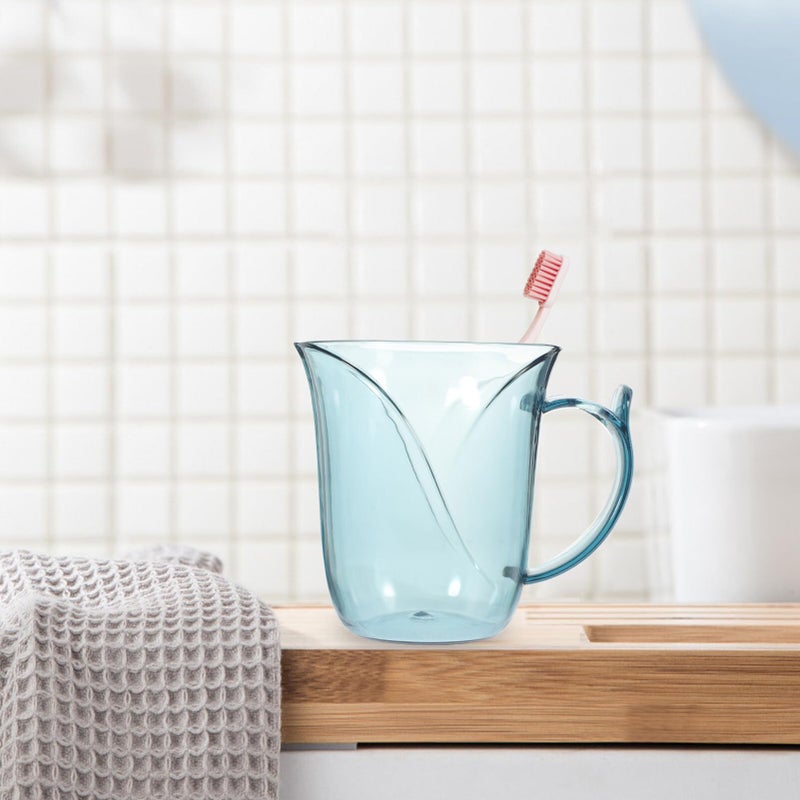 Transparent Bathroom Toothbrush Cup Set 3 Pieces Reusable Mouthwash Mug - Image 5