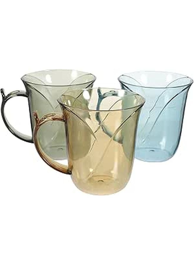 Transparent Bathroom Toothbrush Cup Set 3 Pieces Reusable Mouthwash Mug - Image 1