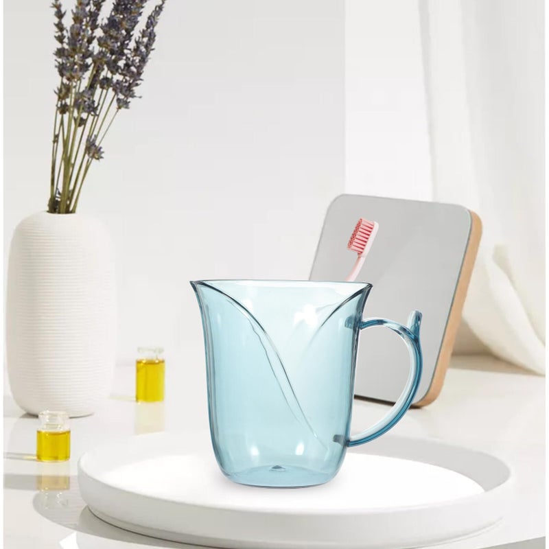 Transparent Bathroom Toothbrush Cup Set 3 Pieces Reusable Mouthwash Mug - Image 4