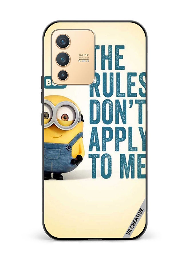VR CREATIVE Protective Case Cover For Vivo V23 5G The Rules Don't Apply For Me Design Multicolour - Image 1