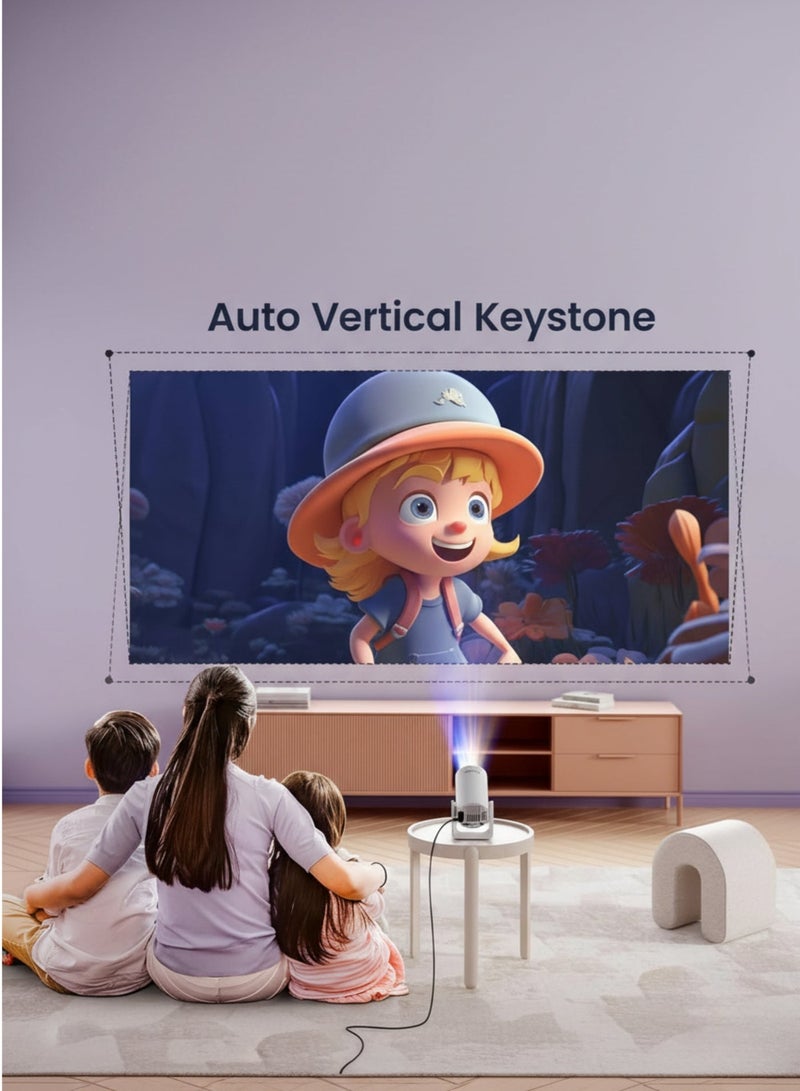 WiMiUS Mini Projector S27 WiFi Bluetooth 1080P Support, 270° Adjustable Stand, Auto Keystone Portable Home Theater Projector - Image 2