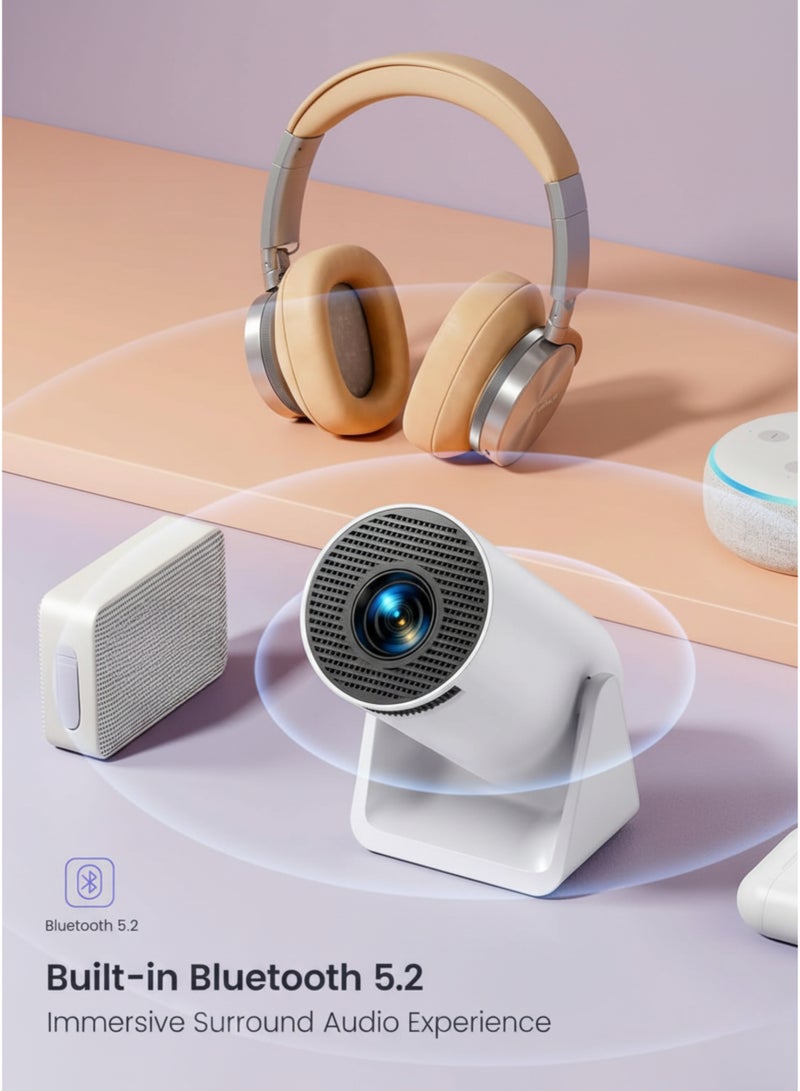 WiMiUS Mini Projector S27 WiFi Bluetooth 1080P Support, 270° Adjustable Stand, Auto Keystone Portable Home Theater Projector - Image 4