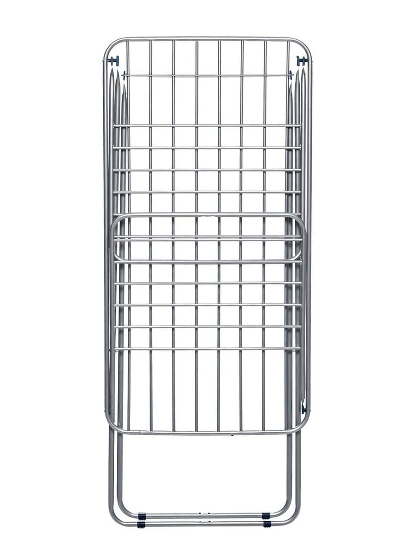 SAQOWARE Steel Clothe Dryer Premium Quality , Rust Proof, Iron Wire & Frame,Metal Drying Rack Multifunctional Air Dryer Ideal for Indoor/Outdoor Easy Store & Folding Clothes Dryer, Silver - Up to 20 Mtr  - Image 3