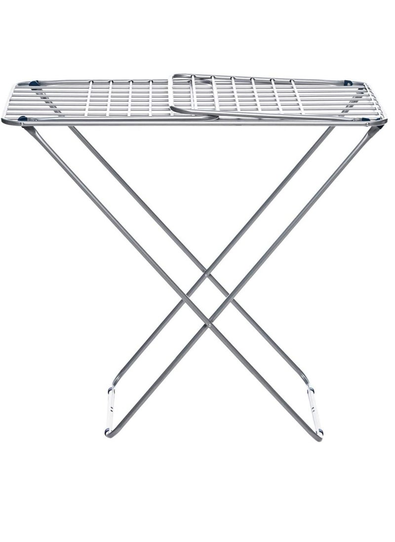 SAQOWARE Steel Clothe Dryer Premium Quality , Rust Proof, Iron Wire & Frame,Metal Drying Rack Multifunctional Air Dryer Ideal for Indoor/Outdoor Easy Store & Folding Clothes Dryer, Silver - Up to 20 Mtr  - Image 2