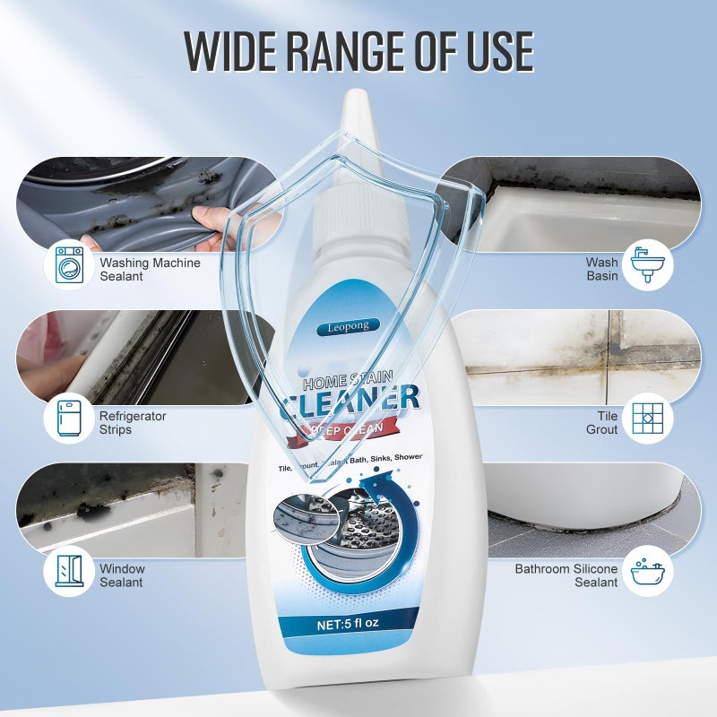 Leopong Home Cleaner Gel, Cleaner for Washing Machine, Refrigerator Strips, Household Shower, Kitchen Sinks, Walls, Tiles, Bathrooms- 10 fl oz - Image 2