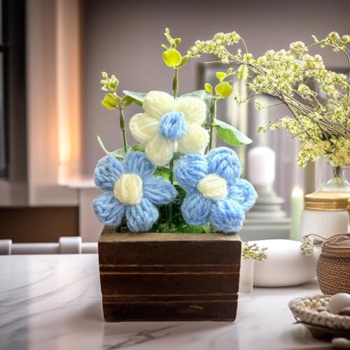 Akaar Decor's Handmade Wool Bonsai Plant for Home Décor | Sustainable Tabletop Desk Plant in Rope Pot | Eco-Friendly Artificial Bonsai for Office & Gifting - Image 1