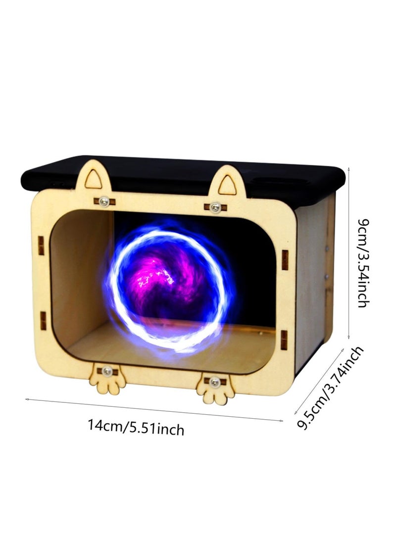 SYOSI Hand Craft Cinema Projector, Wooden Mini Projector with Display Stands Mobile, Smartphone Hologram Cinema, Theater Experience 3d, Display Stands Projector for Kids, Gift for Boys Girls 3-12 - Image 2