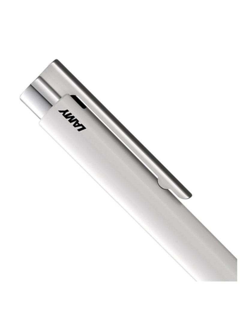 LAMY قلم حبر جاف م+ ذو رأس متوسط حبر أسود برميل أبيض - Image 4