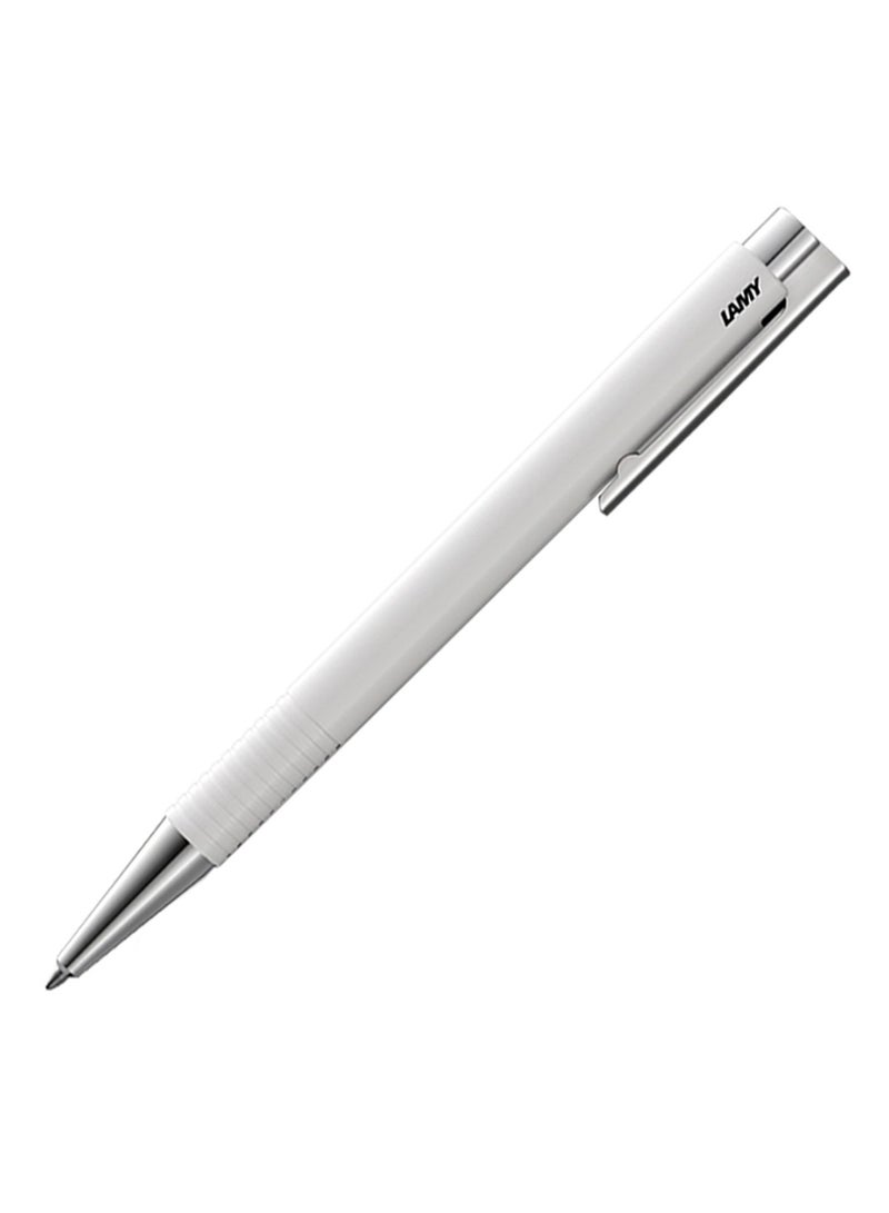 LAMY قلم حبر جاف م+ ذو رأس متوسط حبر أسود برميل أبيض - Image 1