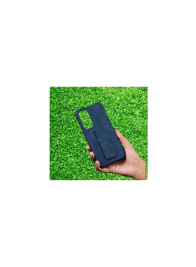 Creative Samsung FE 24 Phone Case  With a slim and durable stand, blue color - Image 3