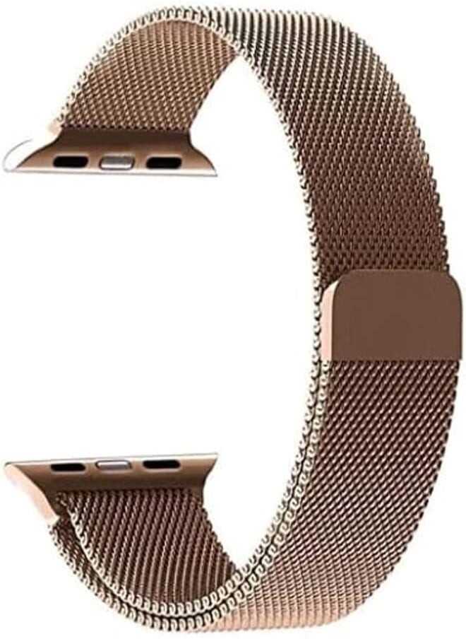 Generic - Milanese loop watch band for 42mm/44mm apple watch, stainless steel iwatch replacement strap - gold - Image 1