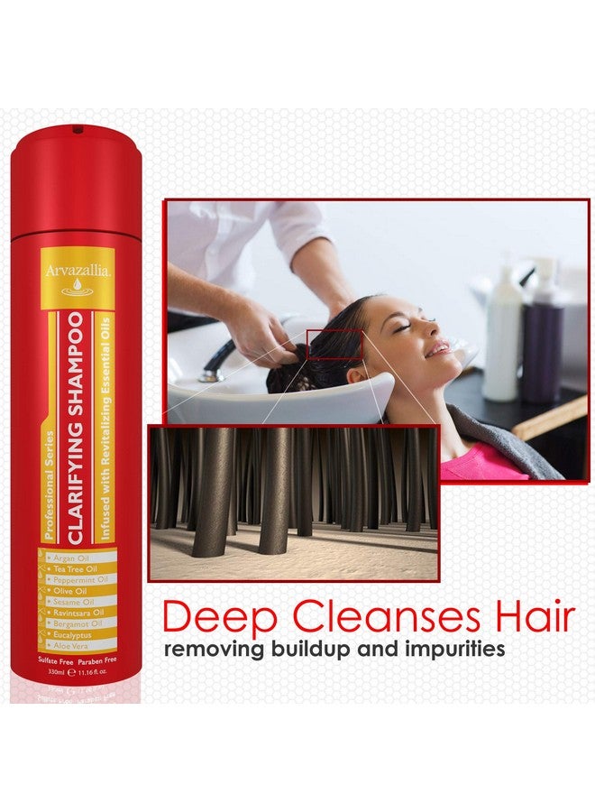 Arvazallia Clarifying Shampoo with Revitalizing Essential Oils - Professional-Grade Anti-Residue Cleanser Infused with Argan, Tea Tree, Peppermint, Olive, Sesame Oils, and Aloe - Image 2