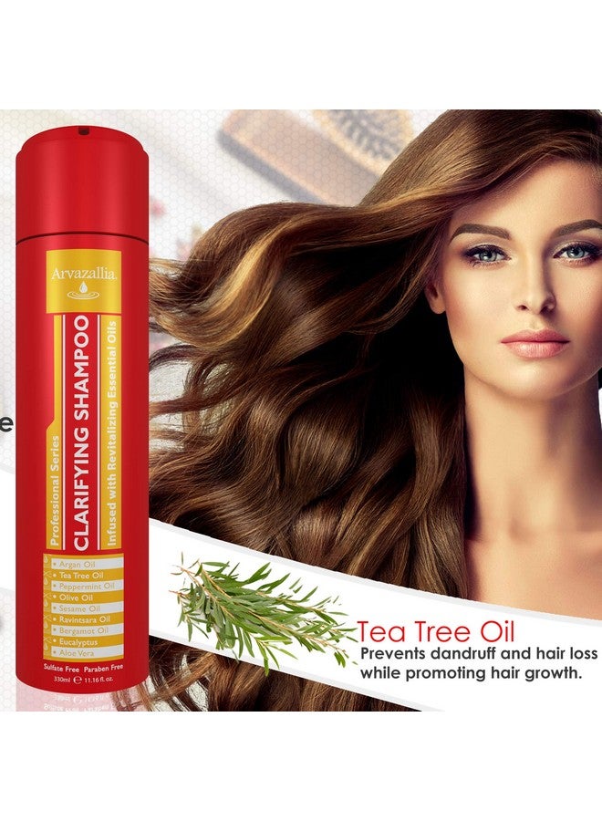 Arvazallia Clarifying Shampoo with Revitalizing Essential Oils - Professional-Grade Anti-Residue Cleanser Infused with Argan, Tea Tree, Peppermint, Olive, Sesame Oils, and Aloe - Image 4