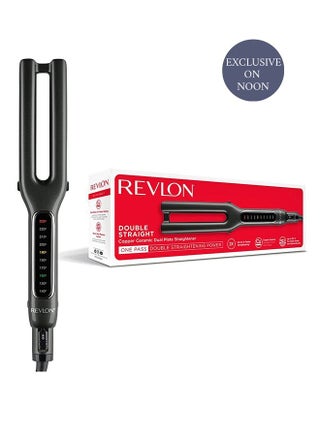 Revlon Double Straight Hair Straightener with (Dual Plate Design, Advanced Copper Ceramic Technology, LED Display, Smart Heat Memory System, 10 Heat Settings up to 235°C) - Black - RVST2204UK - pzsku/Z7D3406871E9E0C95ECA1Z/45/_/1668178581/64aad068-7d4a-4c74-9547-703f46c4eb36