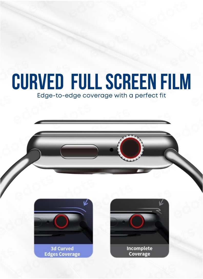 OVZAFI Apple Watch 44mm Screen Protector – Full Coverage Anti-Scratch & Shatterproof Film for Apple Watch Series 4 / 5 / 6 / SE (1st & 2nd Gen)  - Image 4