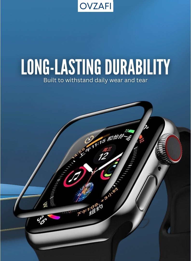 OVZAFI Apple Watch 44mm Screen Protector – Full Coverage Anti-Scratch & Shatterproof Film for Apple Watch Series 4 / 5 / 6 / SE (1st & 2nd Gen) - Image 5