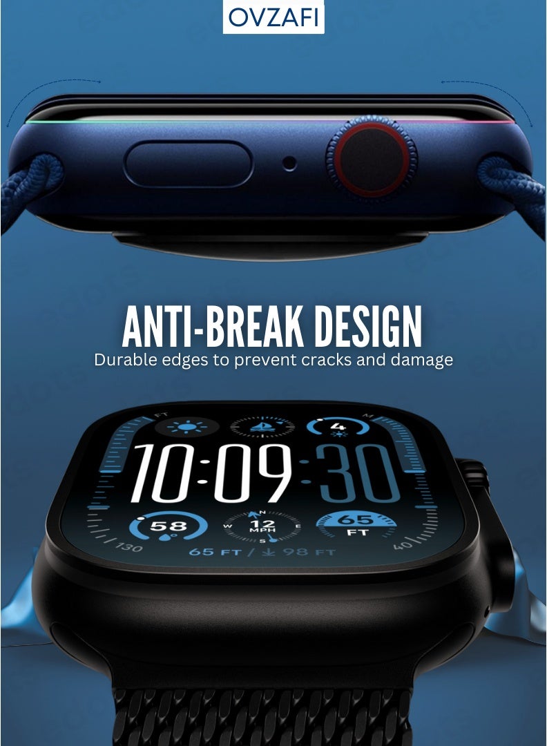 OVZAFI Apple Watch 44mm Screen Protector – Full Coverage Anti-Scratch & Shatterproof Film for Apple Watch Series 4 / 5 / 6 / SE (1st & 2nd Gen) - Image 2