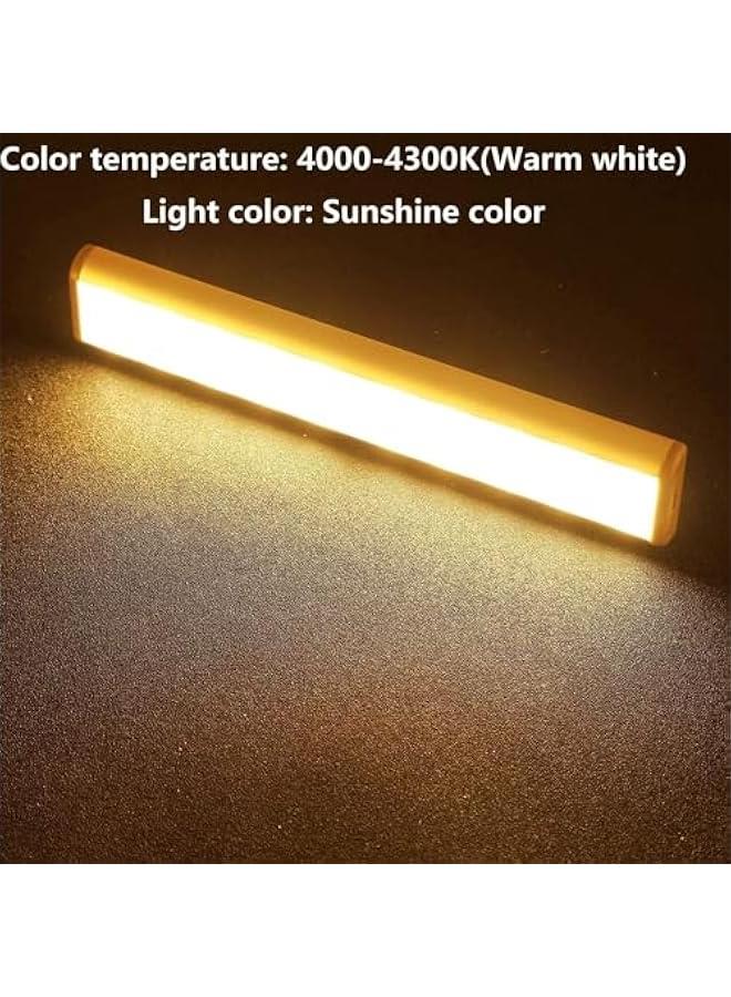 HOOKOR 3Pcs Closet Lights,10 LED Rechargeable Under Cabinet Lighting Wireless,Temps Under Cabinet Lights, Motion Sensor Light Indoor for Kitchen, Cabinet, Bedroom, Wardrobe - Image 2