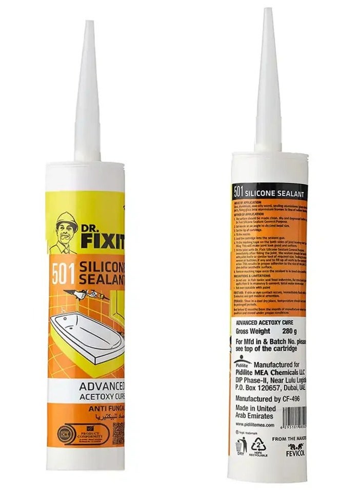 Dr Fixit Silicon Sealant White 501 280G - pzsku/Z7D342D34633A27487124Z/45/_/1735136500/07adf6fa-547b-41d4-9316-03715dcb2dc3