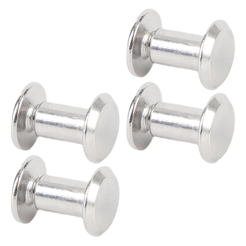 M4 Stainless Steel Flat Round Rivet Screws Kit 50 Sets For Leather Craft Bookbinding - Image 4