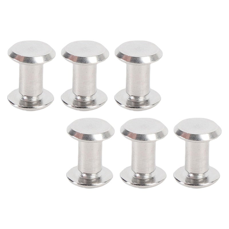 M4 Stainless Steel Flat Round Rivet Screws Kit 50 Sets For Leather Craft Bookbinding - Image 5
