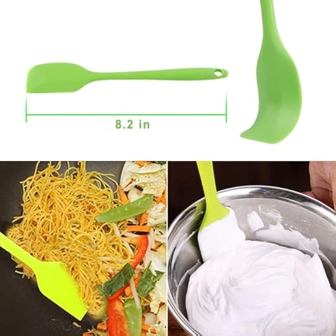 jaffiust The White Shop Silicone Egg Bites Molds And Steamer Rack Trivet With Heat Resistant Handles 7Pcs Set For 6Qt 8Qt Electric Pressure Cooker With 2 Spoons And Silicone Spatula Green - Image 3