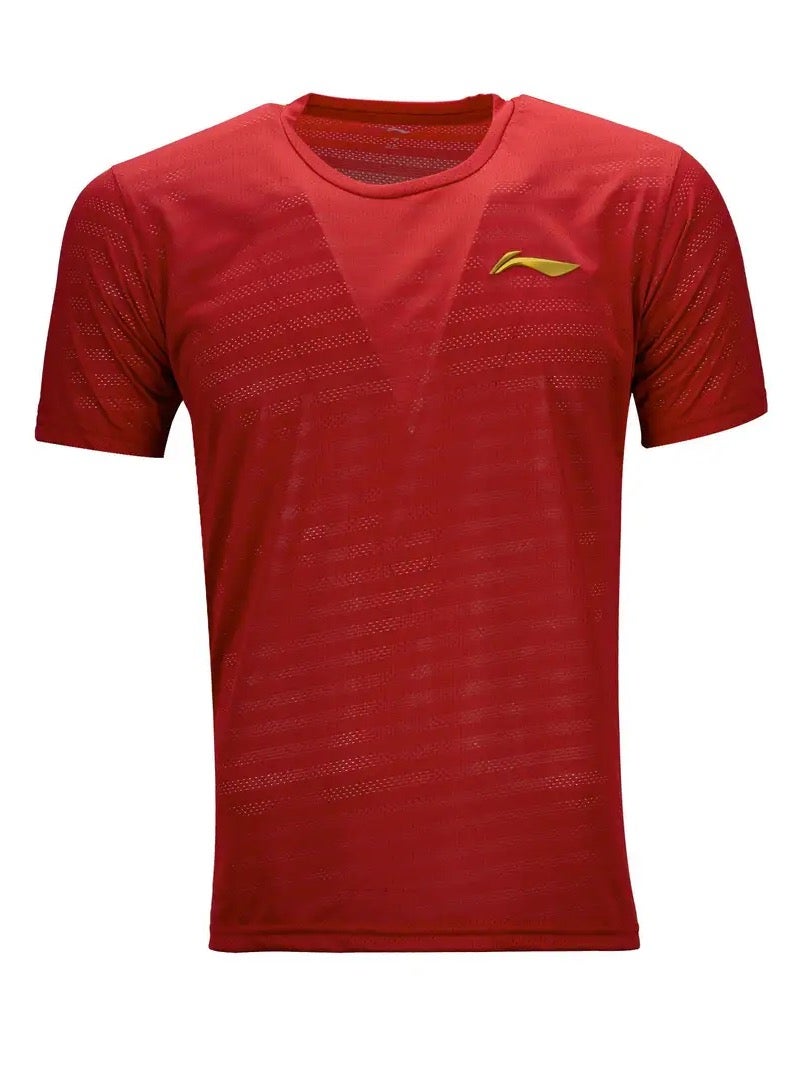 Li-Ning ESSENTIAL 3D T-SHIRT (RED) (ATST693-1-L) - Image 1