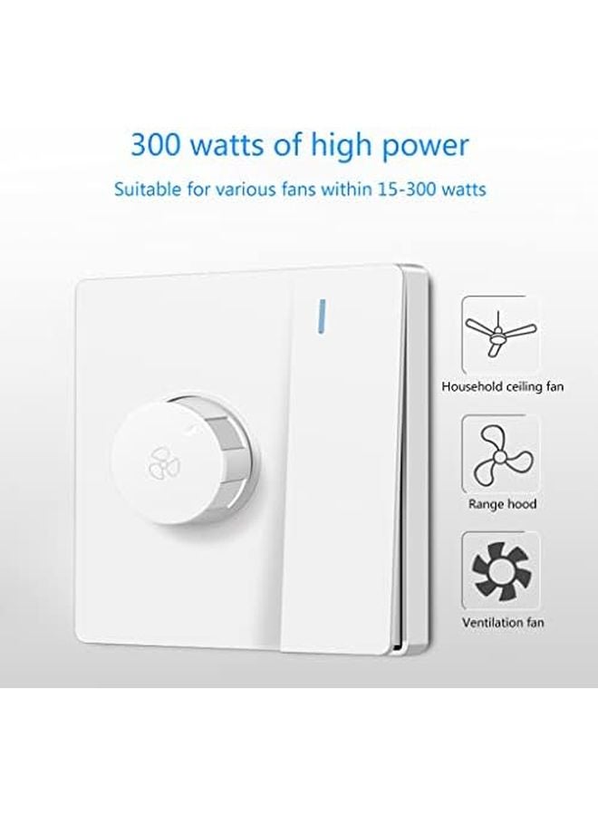 مفتاح تحكم سرعة مروحة سقف ذهبي لضبط مروحة كهربائية مربعة مخفية - Image 4