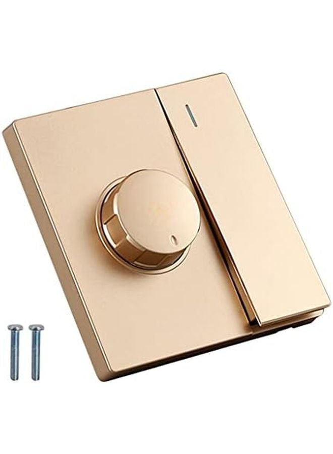 مفتاح تحكم سرعة مروحة سقف ذهبي لضبط مروحة كهربائية مربعة مخفية - Image 2