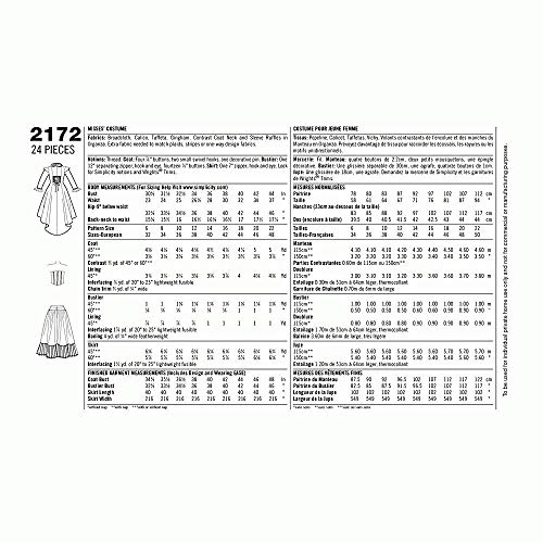 Simplicity Pattern 2172 Misses' Steampunk Costume by Theresa Laquey, Size R5 (14-22) - Image 3