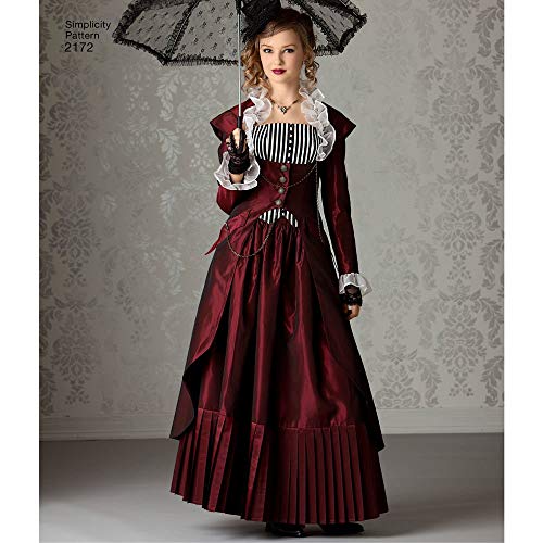 Simplicity Pattern 2172 Misses' Steampunk Costume by Theresa Laquey, Size R5 (14-22) - Image 4