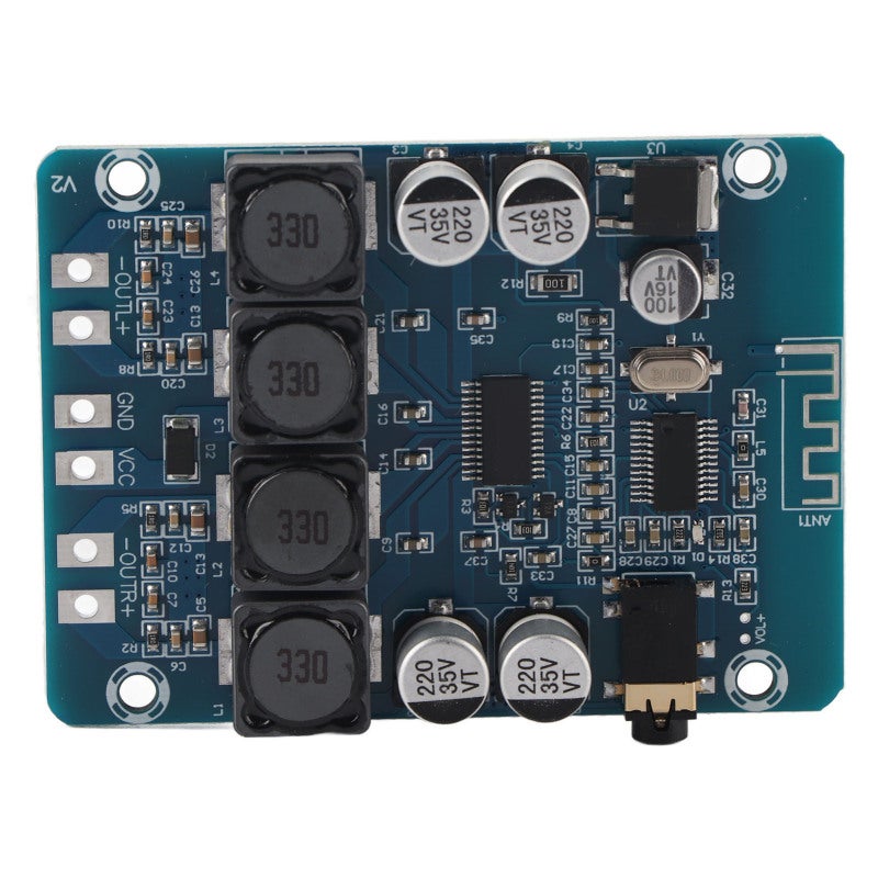 Bluetooth Amplifier Board: 30W+30W Dual Channel, Higher Overload Capacity, No Crossover Distortion, Bluetooth & 3.5mm Aux Input, 8V-26V DC, For 4-8Ohm Speakers - Digital Audio Amplifier Module for DIY - Image 3